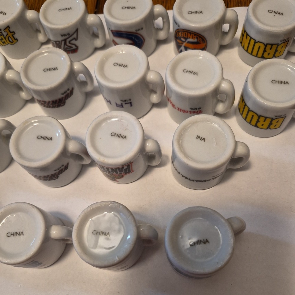 NHL Hockey Team Logo Mini Miniature 1.25" Souvenir Lot of 26 Mini Mug duplicates - Picture 9 of 10